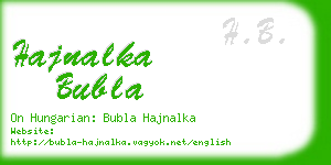 hajnalka bubla business card